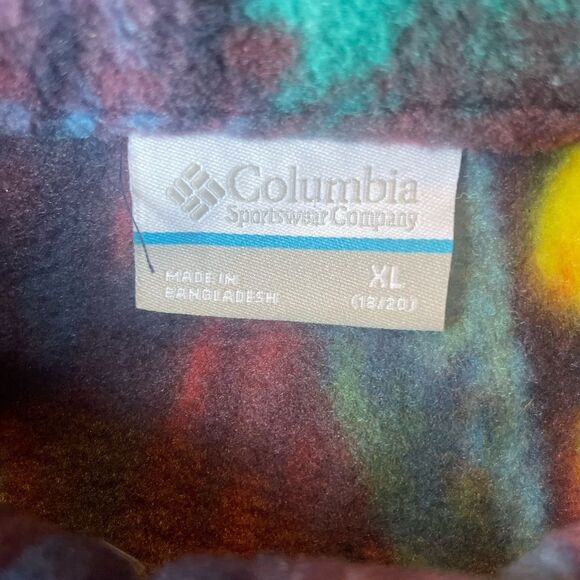 Columbia Zing Lii Fleece Jacket Youth Boys Size XL Collegiate Navy Timberwolf - Picture 7 of 10